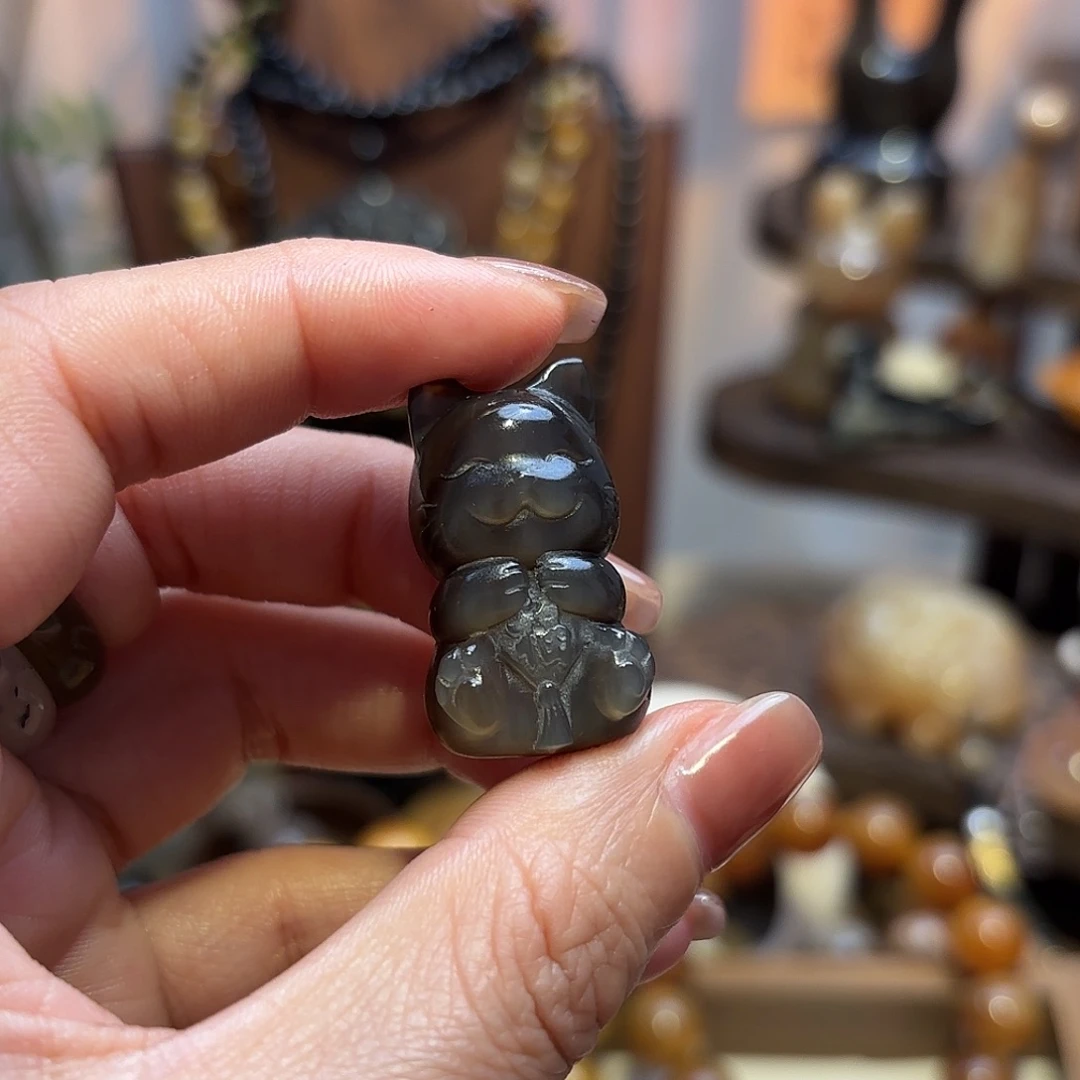 如***初非金属猫咪手机链