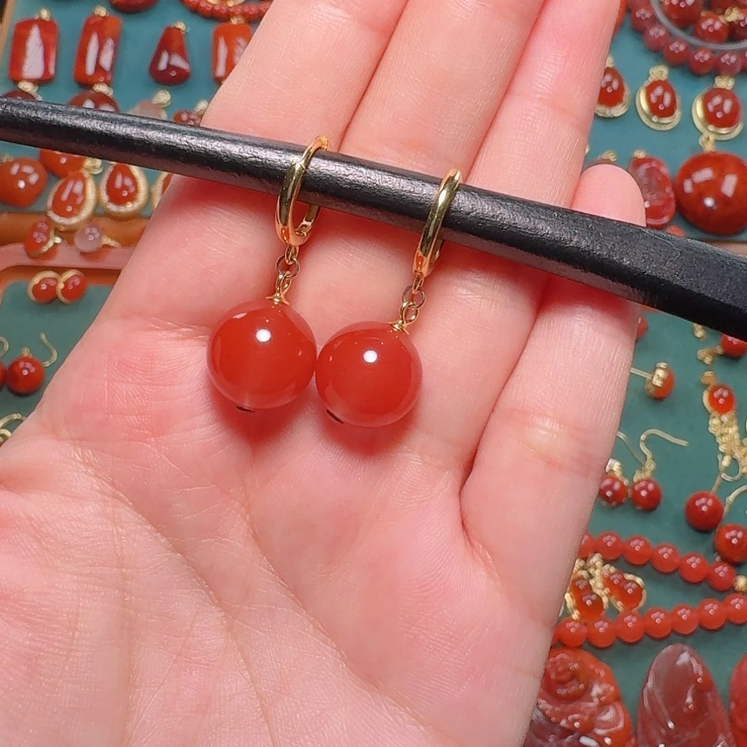 南红玛瑙银S925镶嵌112+