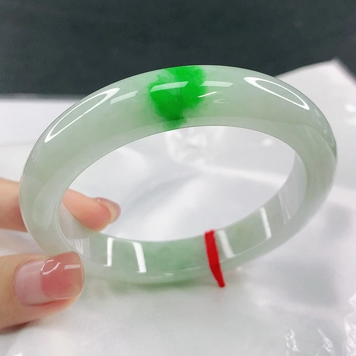 翡翠未镶嵌手镯圈59，00064