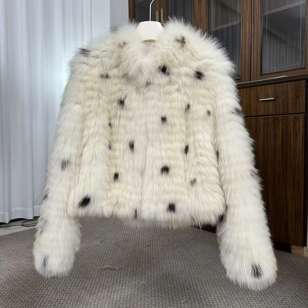 2025新款时尚洋气山猫立领狐狸毛外套女