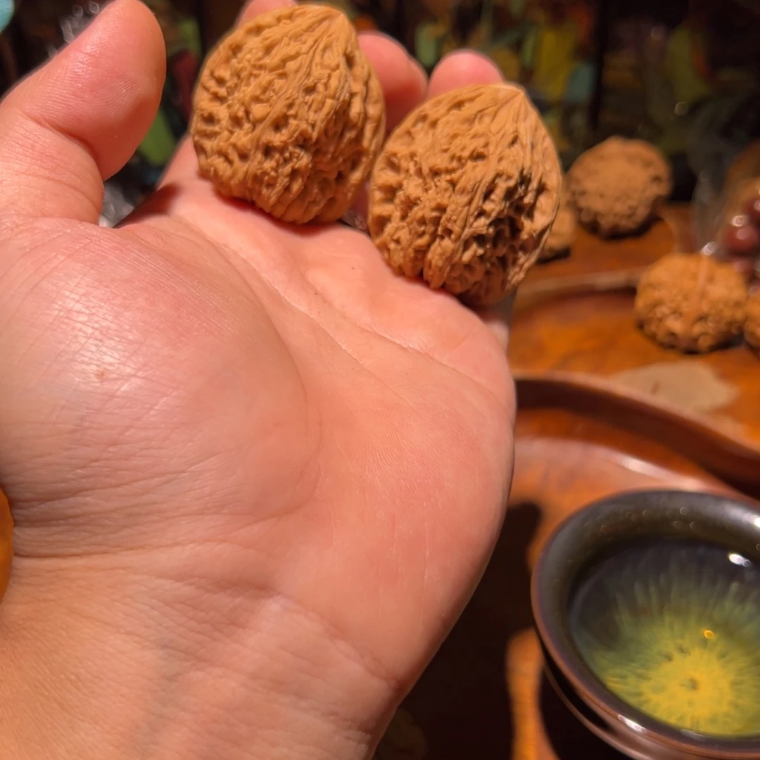 吊坠文玩核桃39全品涿鹿南疆石一对