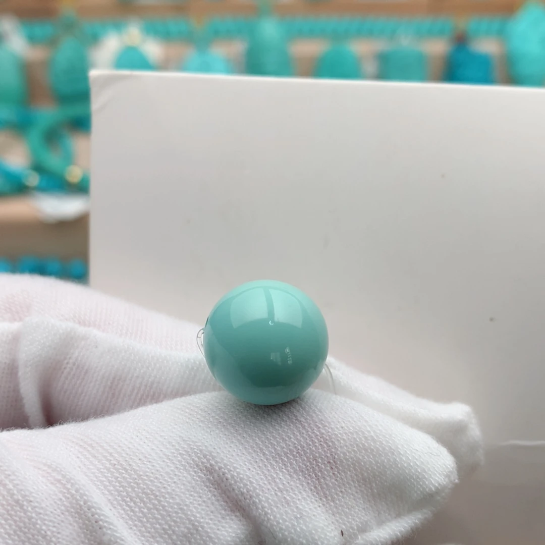 绿松石未镶嵌珠宝奇石13.7mm