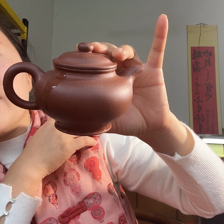 茶壶紫砂紫泥底槽青掇支260cc