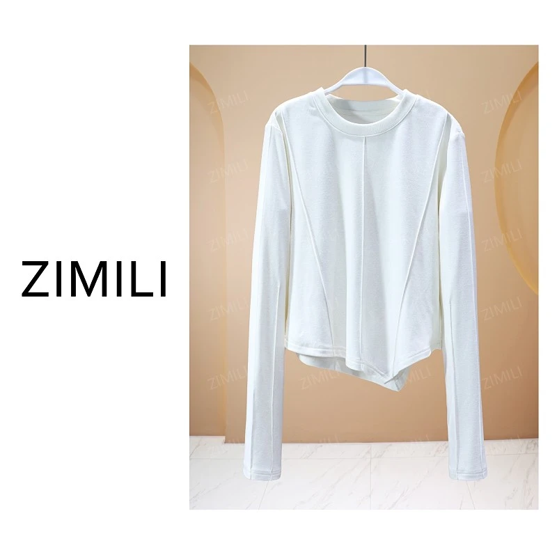 【亮哥女装】2025秋冬新品《素缕系列》月光白奥绒缝线上衣10108-B5