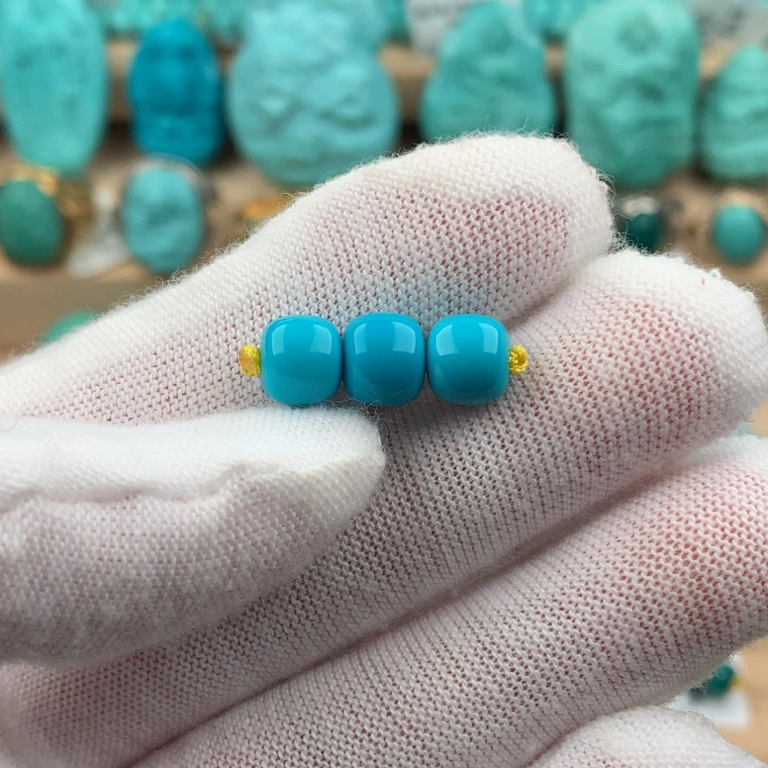 绿松石配饰未镶嵌卡7.2*7.4*7.2