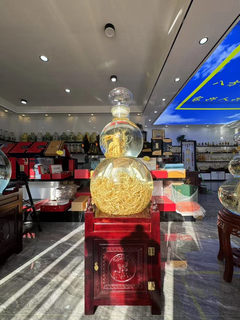 大葫芦泡酒缸280斤泡酒瓶工艺葫芦酒瓶高硼硅玻璃高端大气上档次