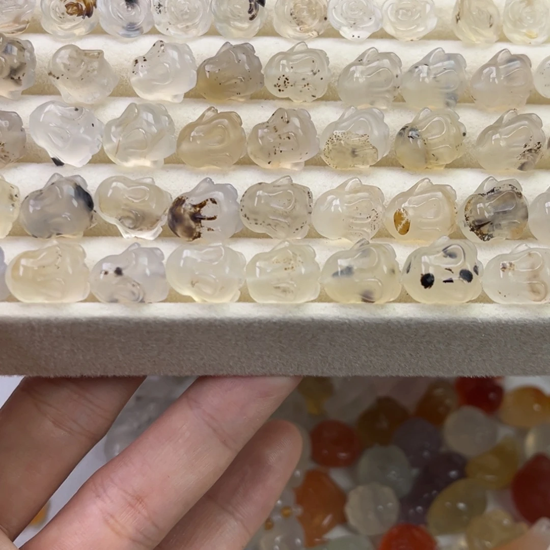 玛瑙/玉髓合金戒指兔子