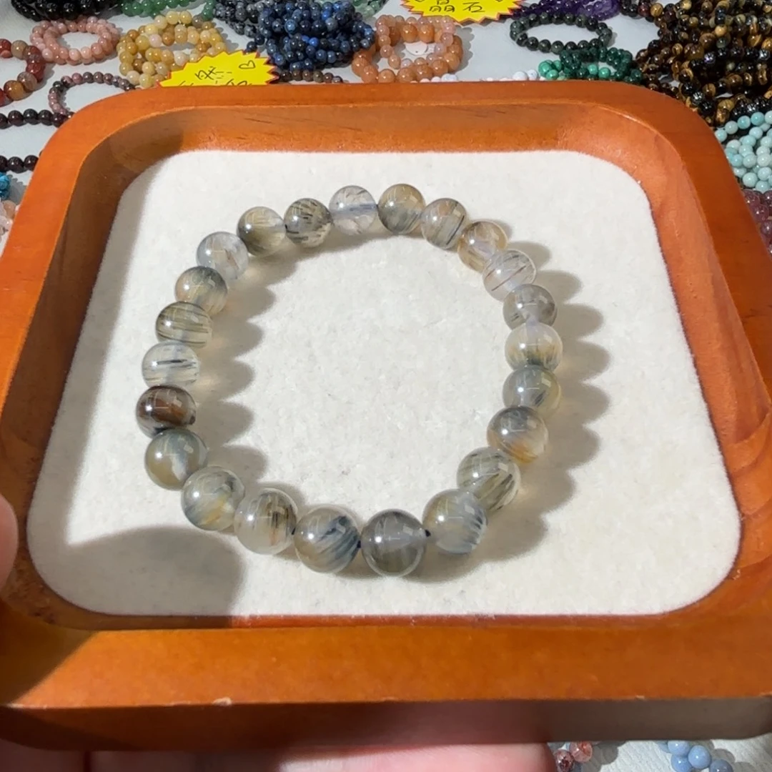 玛瑙/玉髓合金手链晶体蓝虎8mm