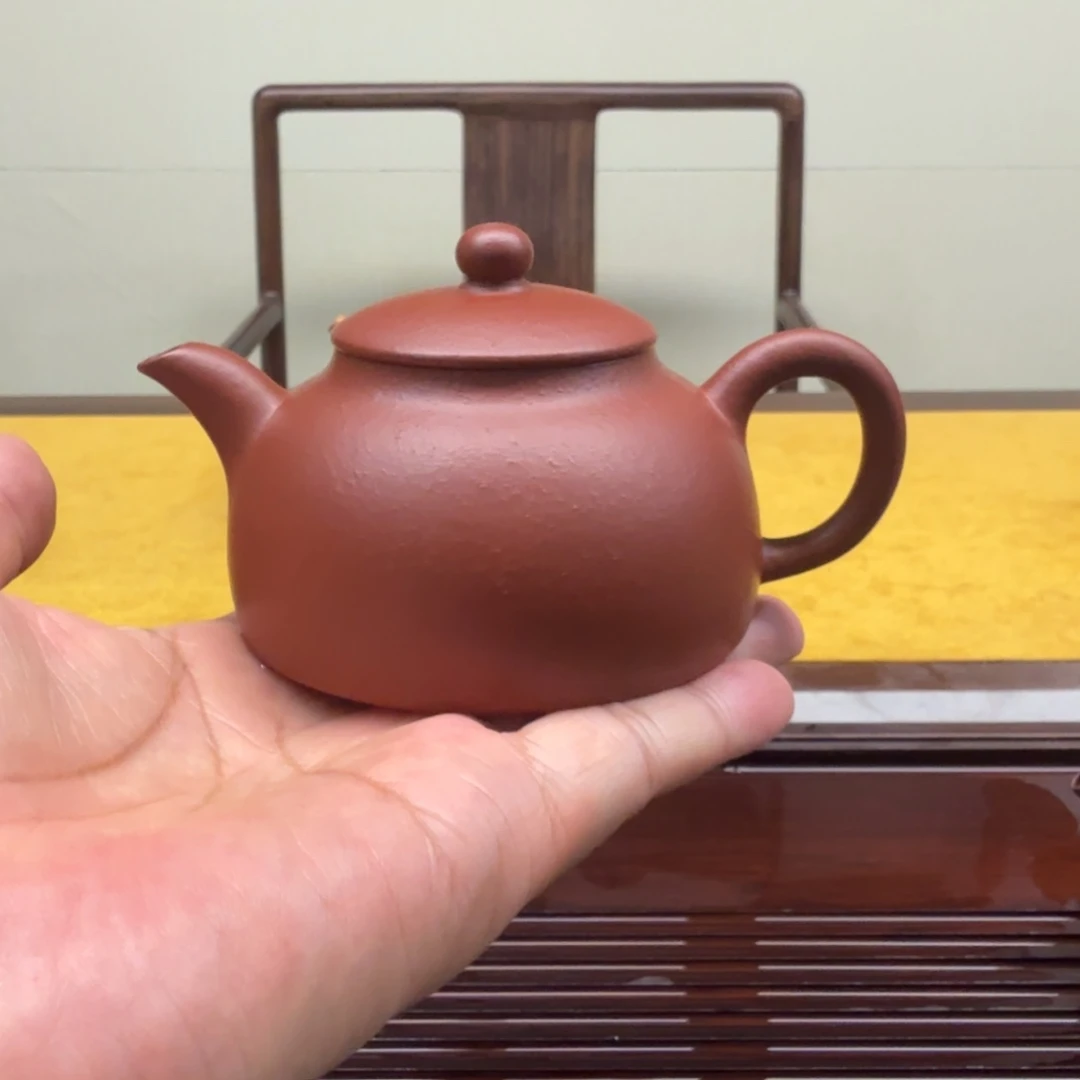 青***场茶壶紫砂老矿长小煤窑大红袍全手工怀颖壶160cc