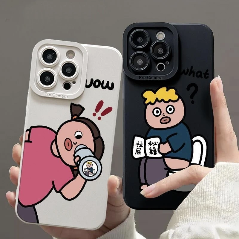 趣味男孩女孩适用苹果16promax瞳眼手机壳15iPhone14新13情侣12软