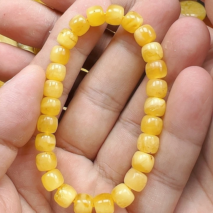 蜜蜡未镶嵌珠宝奇石单圈8mm，微瑕，福利