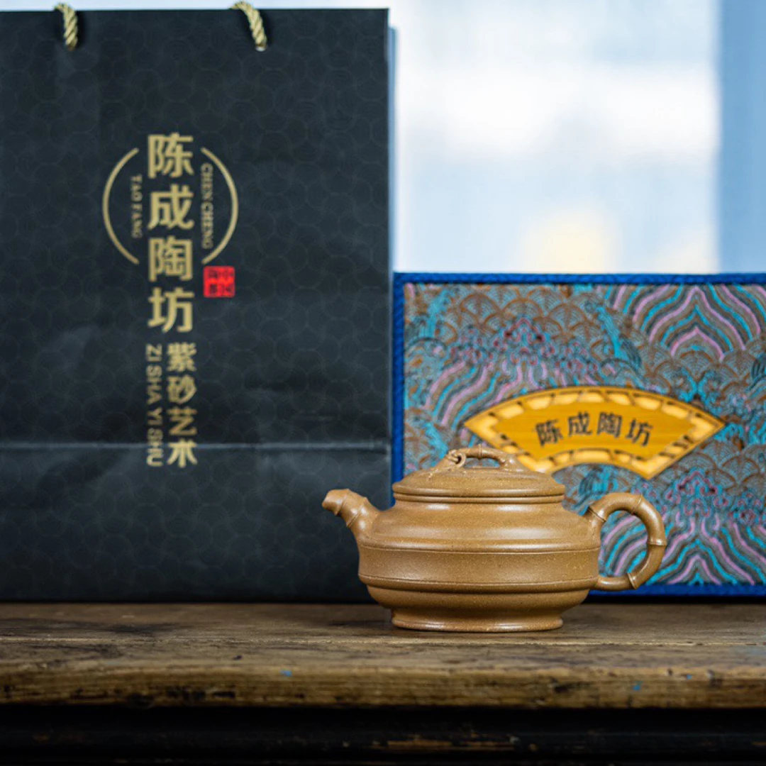 研高重器，值得鉴藏 双线竹鼓  老段泥 390cc