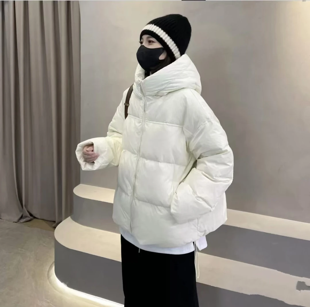 【佳佳专属】E335#磨砂质感中性风白鸭绒短款羽绒服