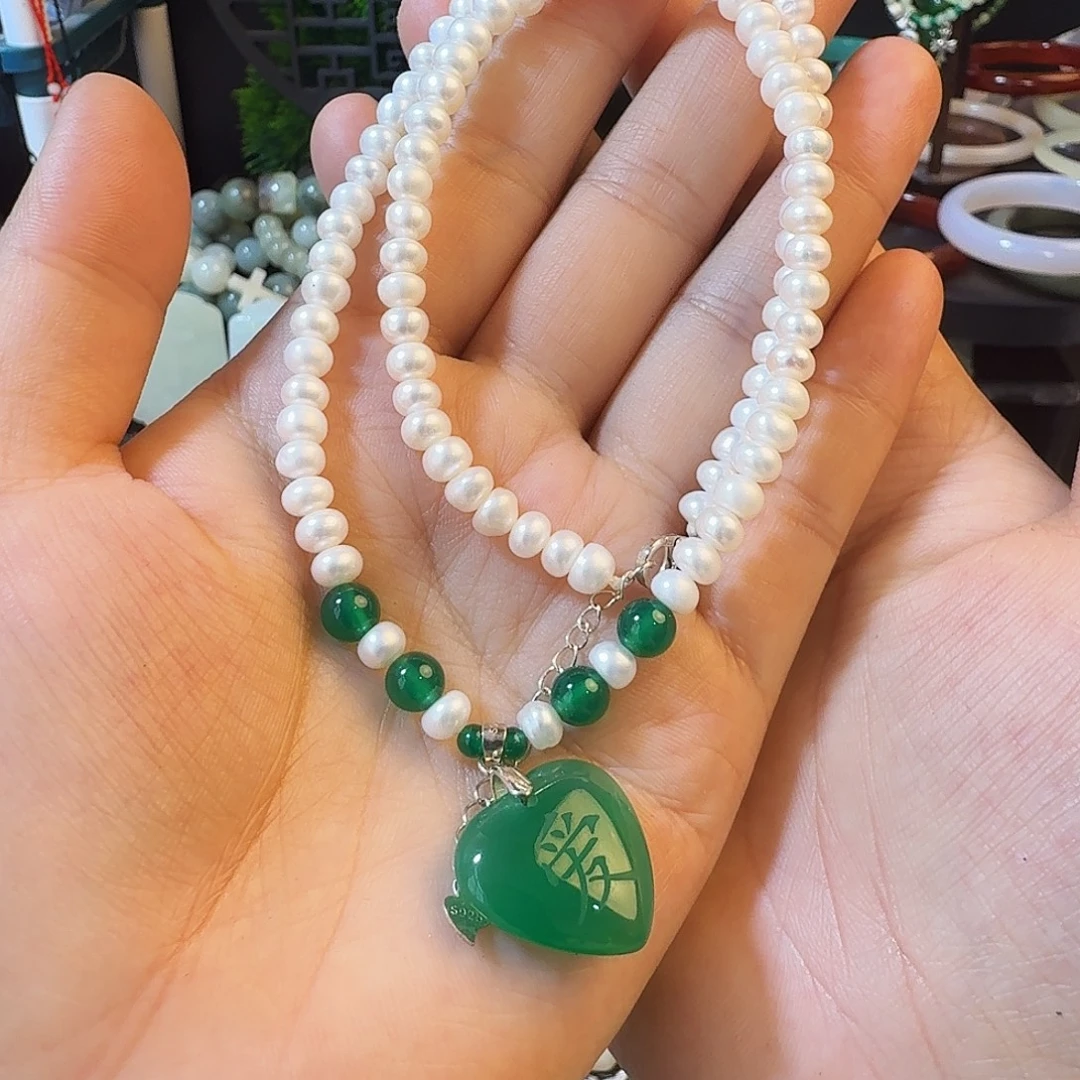 颈饰淡水珍珠银S925镶嵌