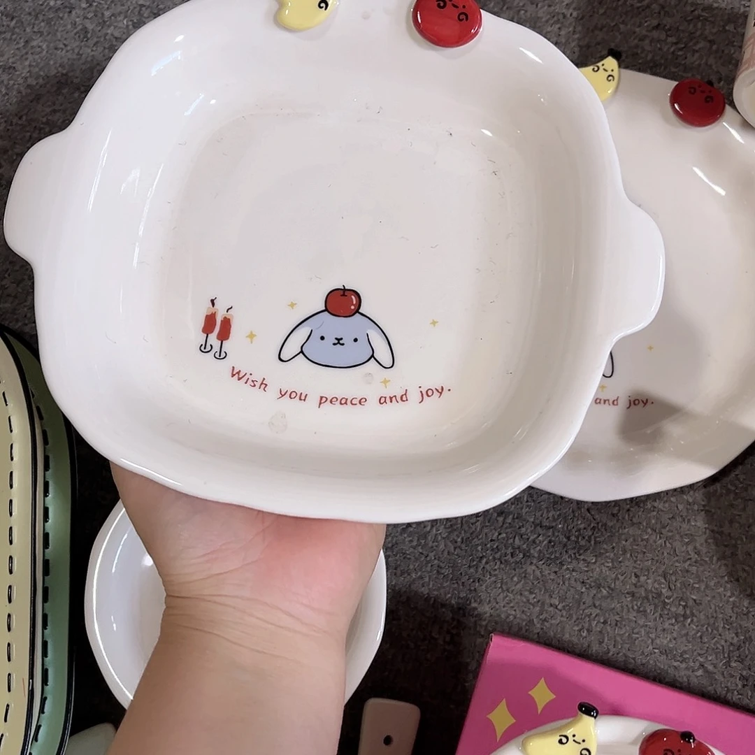苹果小狗正品陶瓷餐具