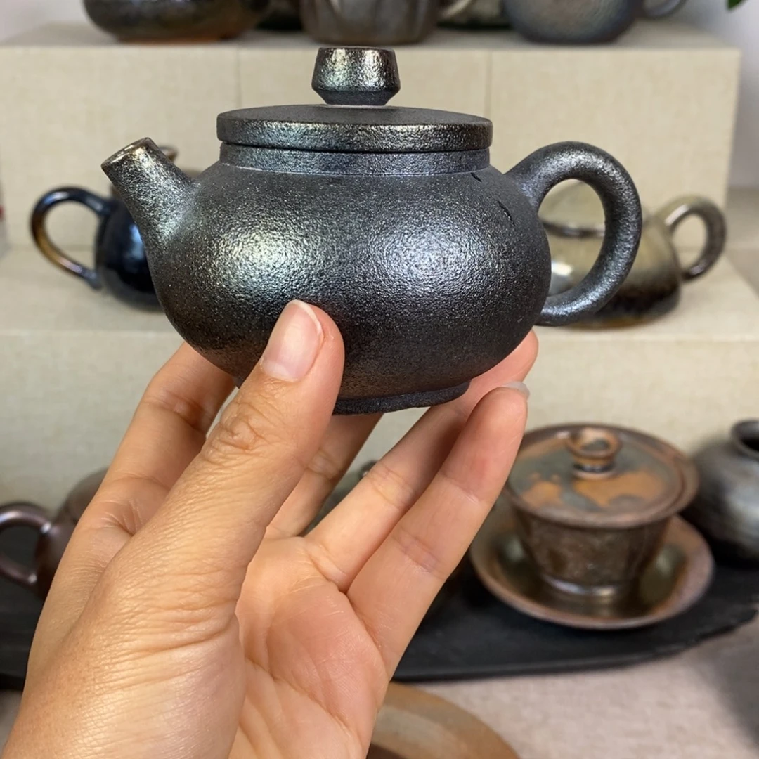 建水紫陶柴烧茶壶
