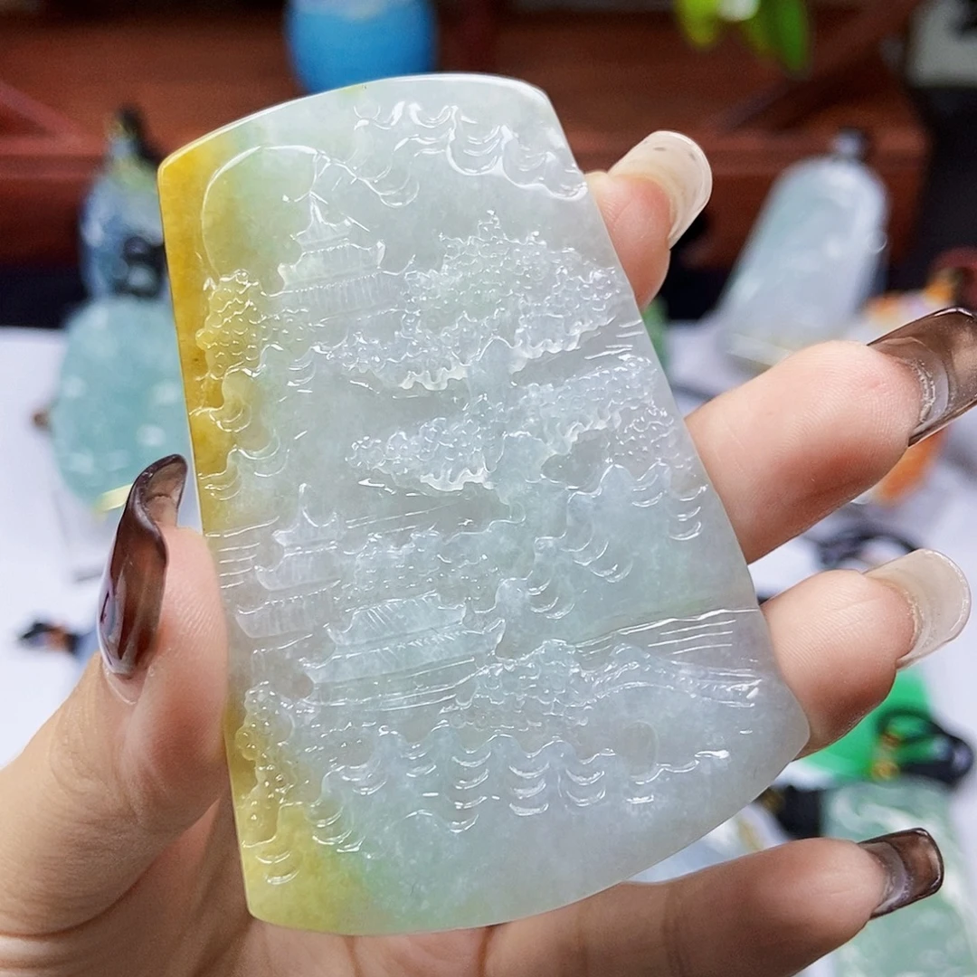 翡翠未镶嵌颈饰天然翡翠A货