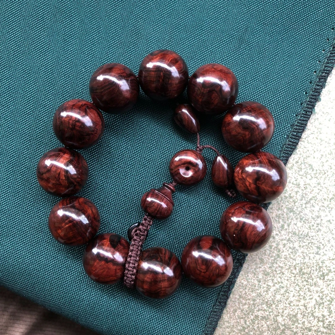 海南黄花梨紫油梨大黑线褶皱水波20 H0073