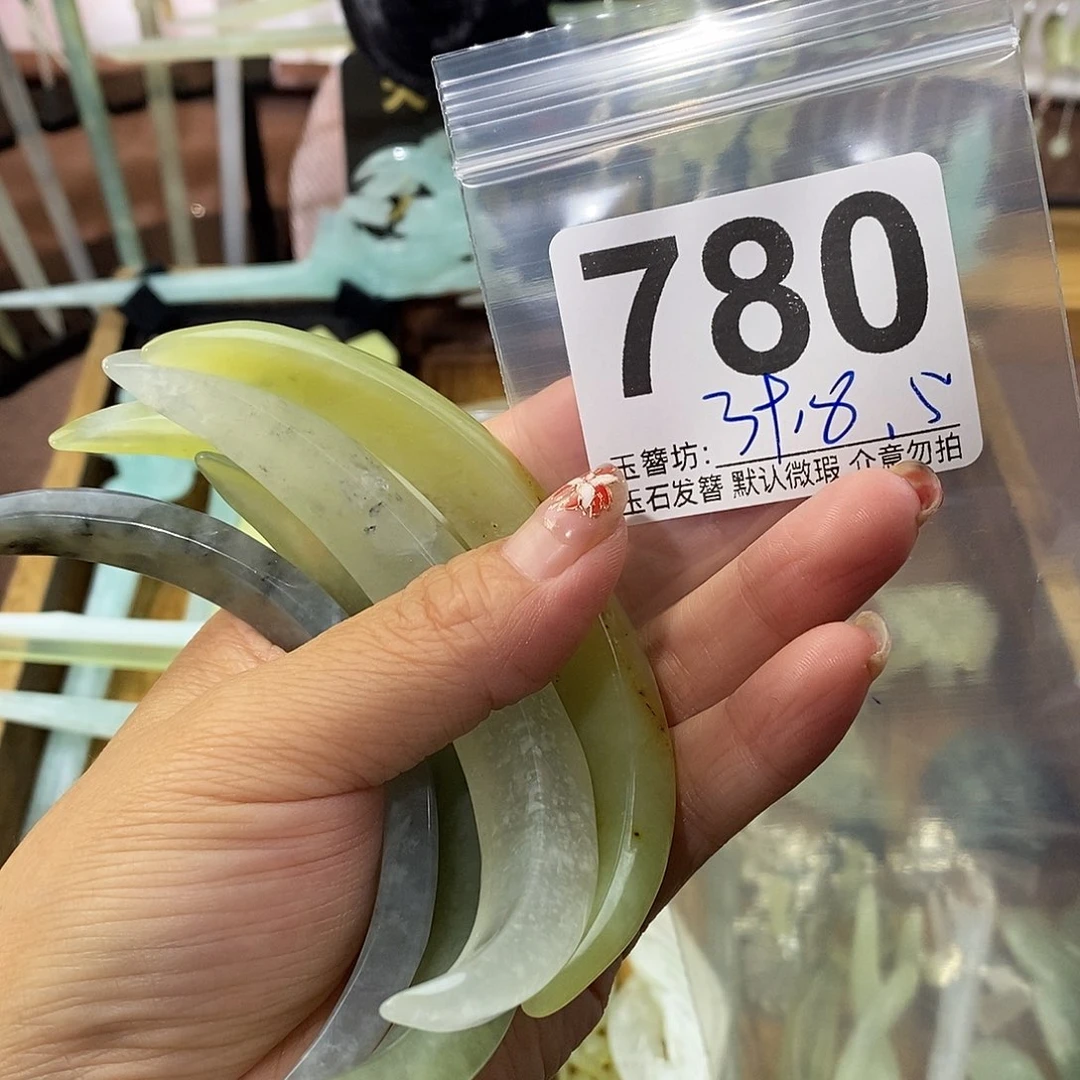 夏***y合金蛇纹石玉发饰