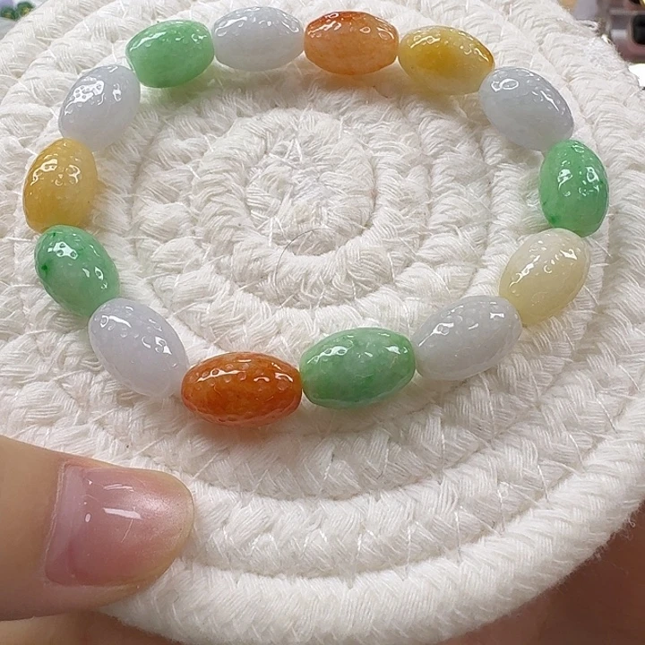 翡翠未镶嵌颈饰多宝手串