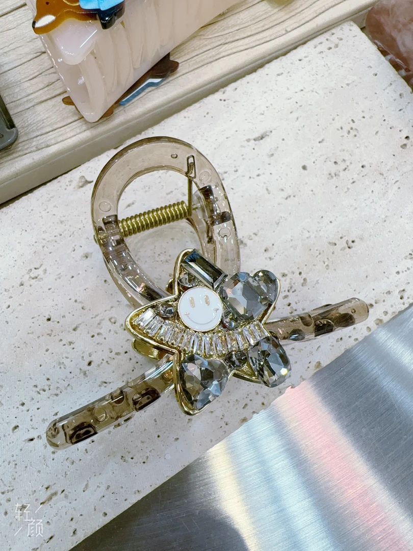 不点推荐经典笑脸星星抓夹中号