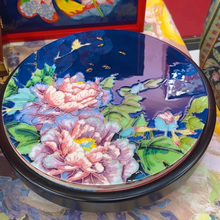 加大款瓷板画艺术作品大转盘