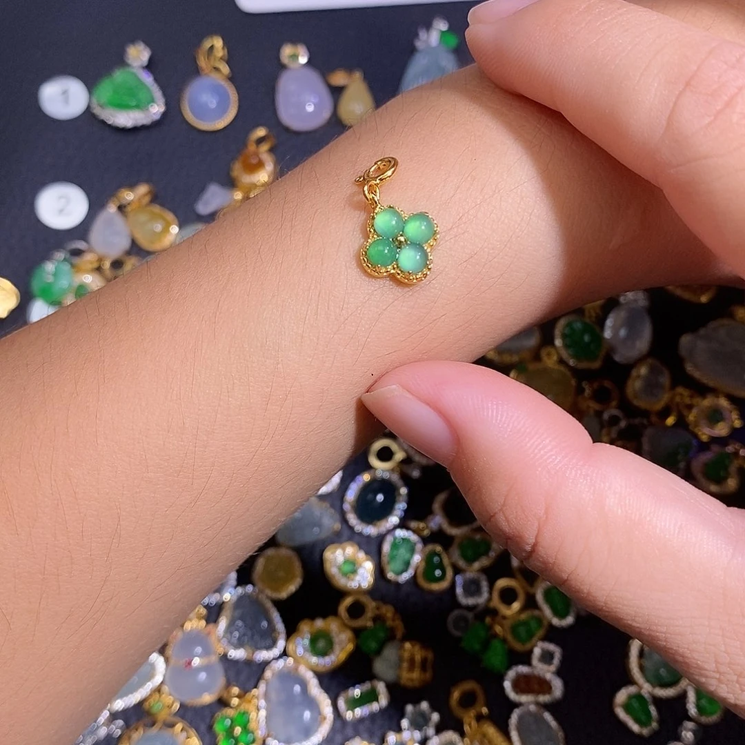 翡翠银S925镶嵌颈饰