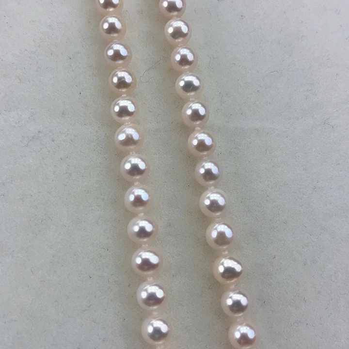 淡水珍珠颈饰银S925镶嵌卡7.5极光炫彩高品