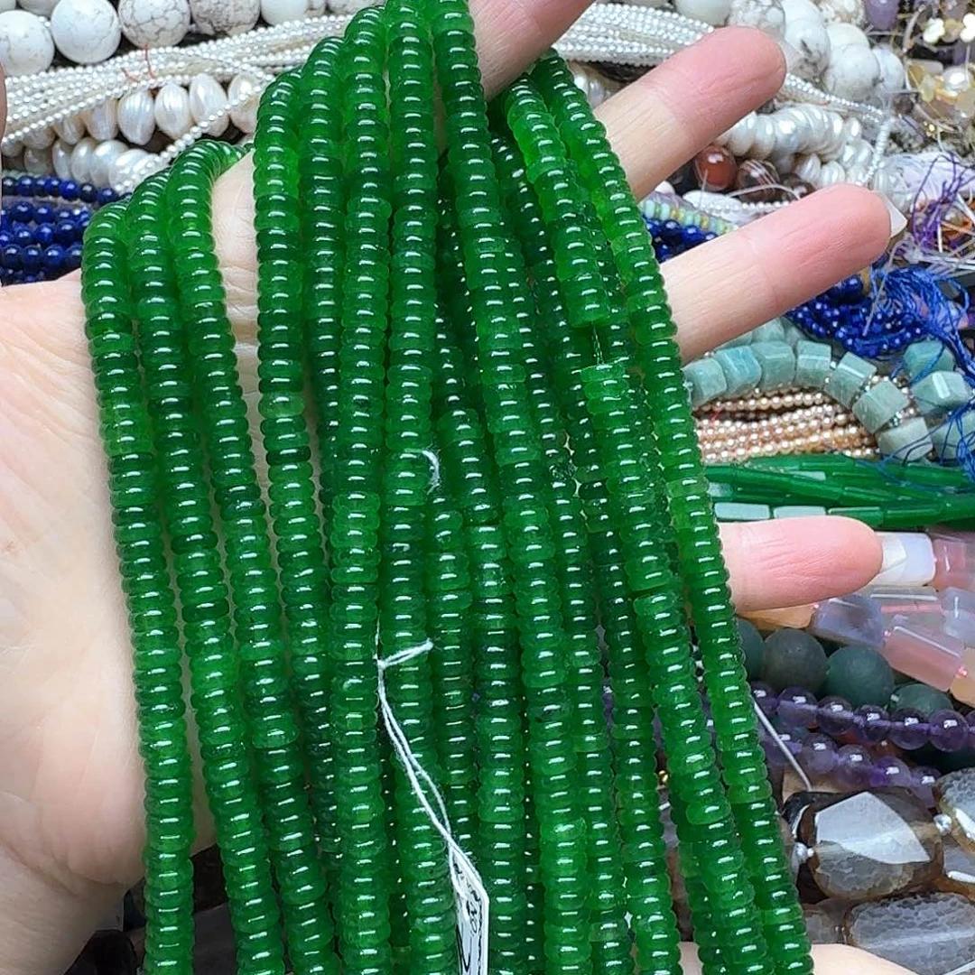 玛瑙/玉髓合金珠宝半成品一条6m干青算盘