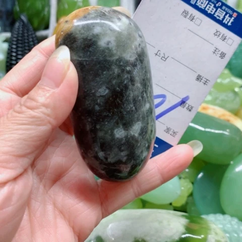 蛇纹石玉未镶嵌手把件