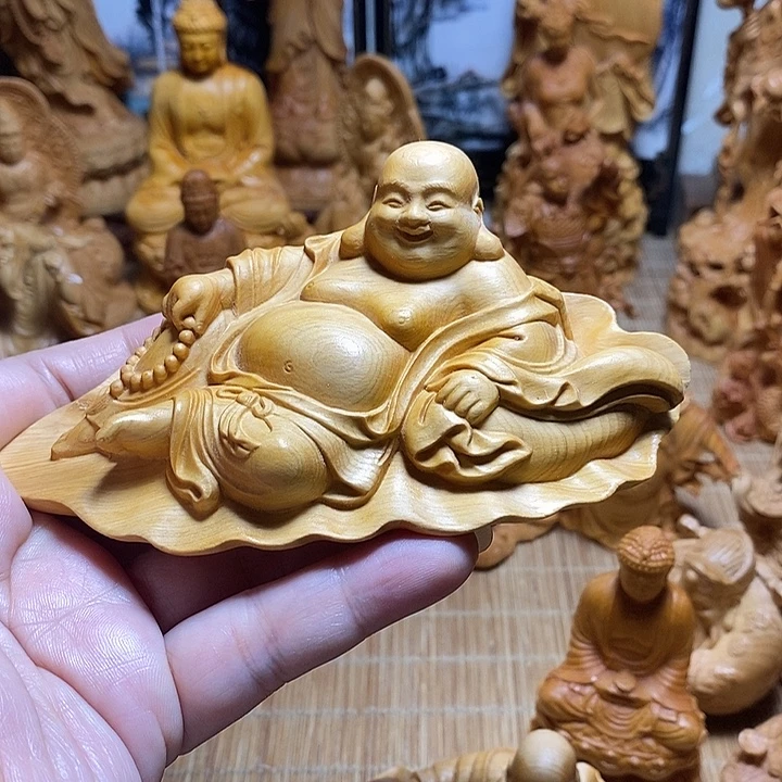 柏木（崖柏）弥勒摆件
