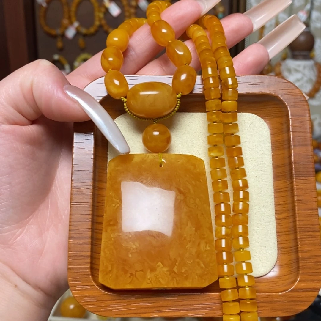 【闪购商品】蜜蜡颈饰未镶嵌项链