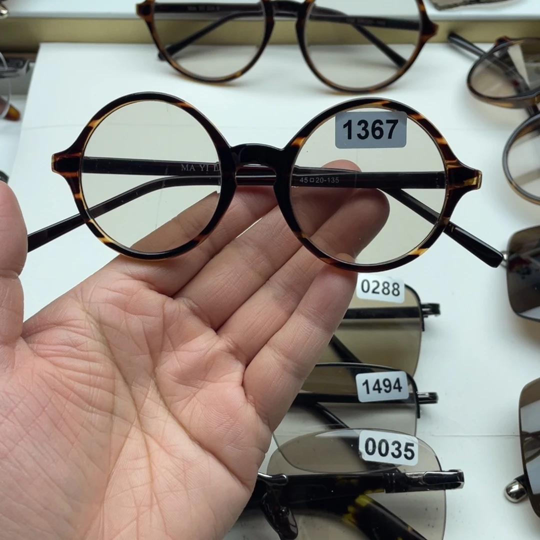 茶水晶复古圆 1367