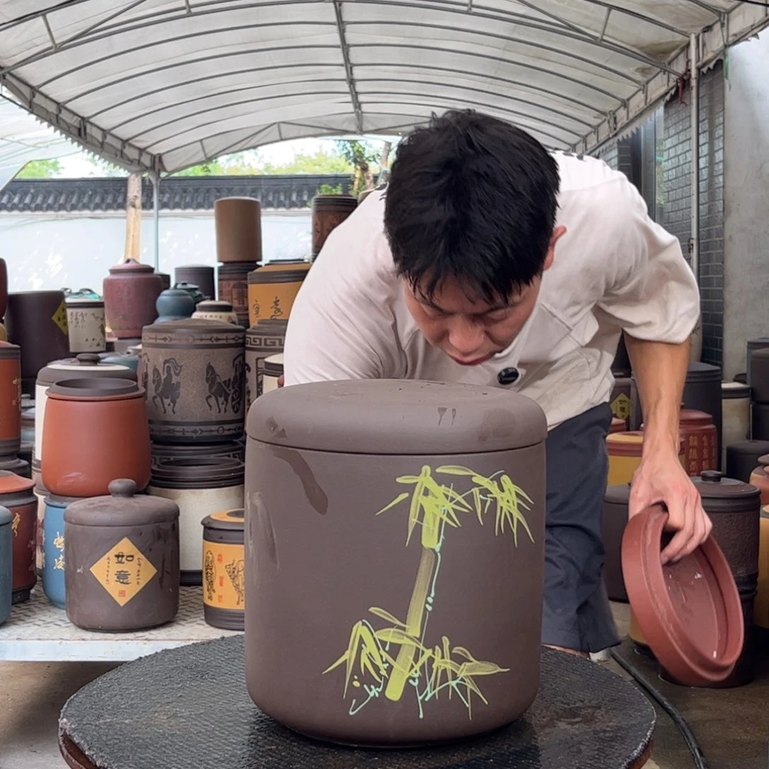紫砂茶叶罐8饼茶叶罐