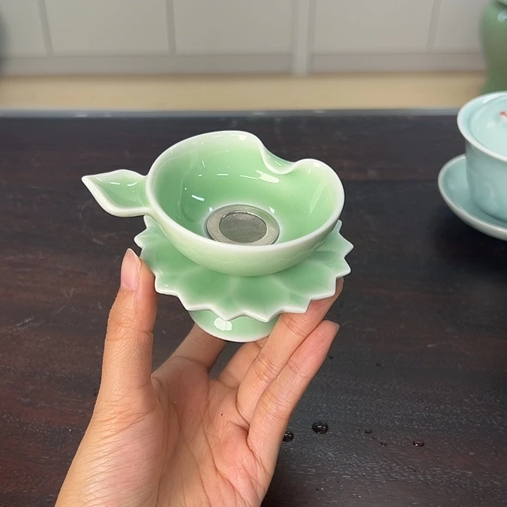 龙泉云间青瓷小米茶器