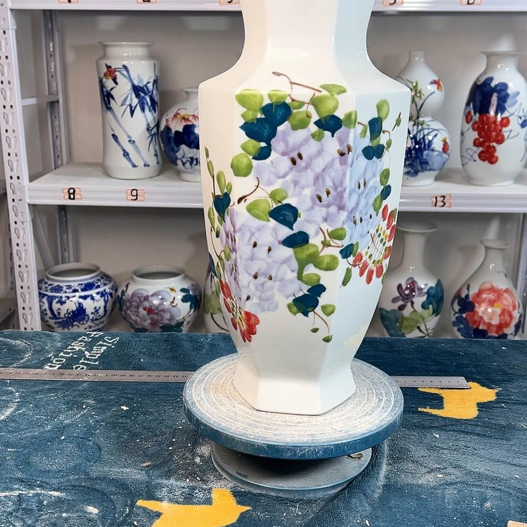 摆件景德镇陶瓷6紫藤