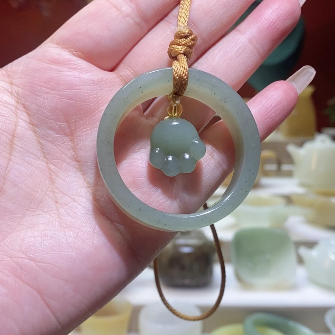 未镶嵌和田玉挂件新疆和田玉平安环