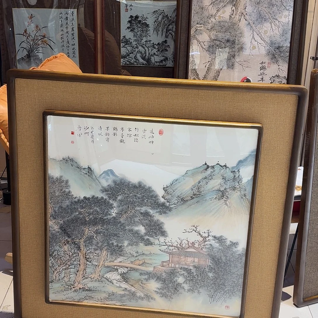 国画真人手绘作品