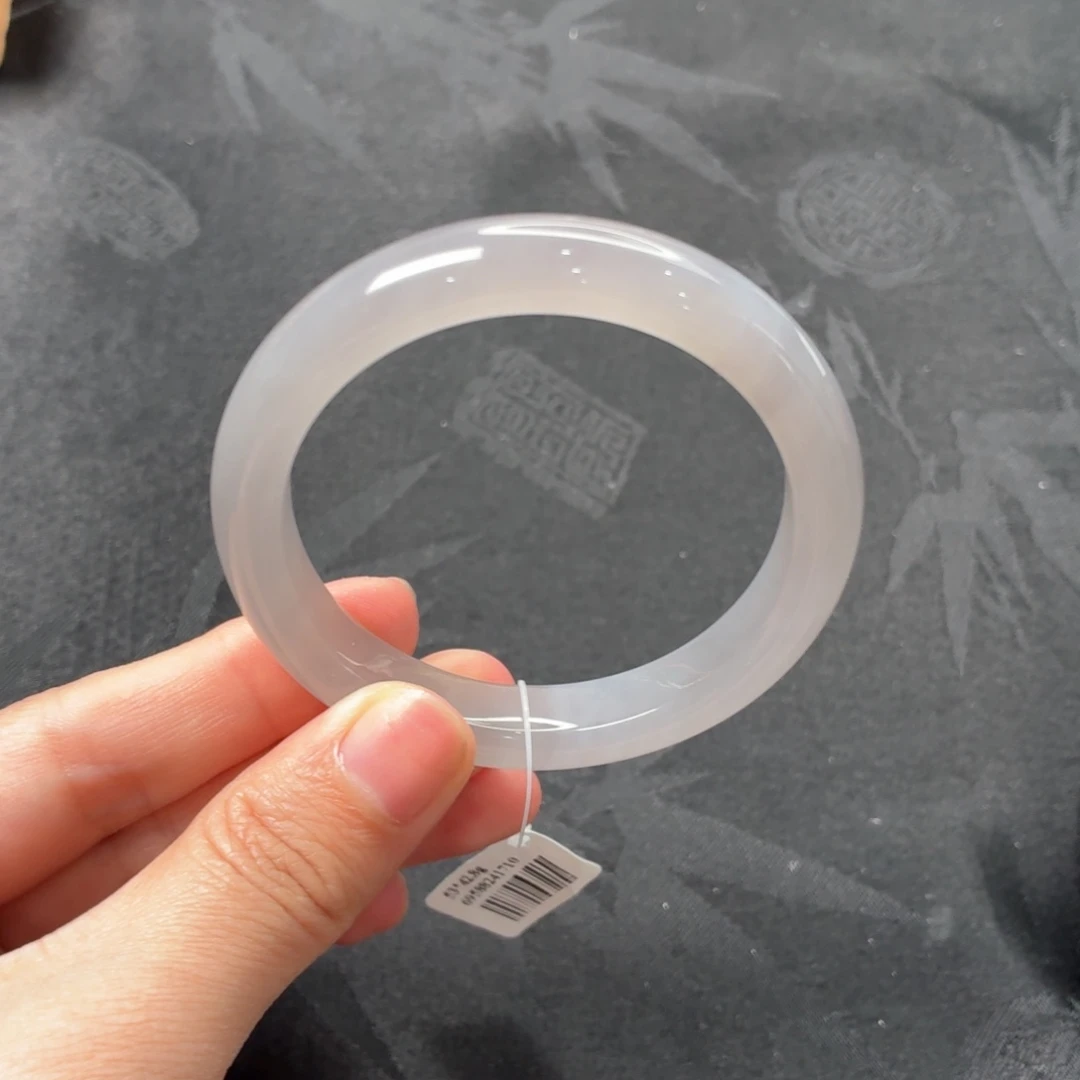 和田玉未镶嵌手镯冰底梦幻紫