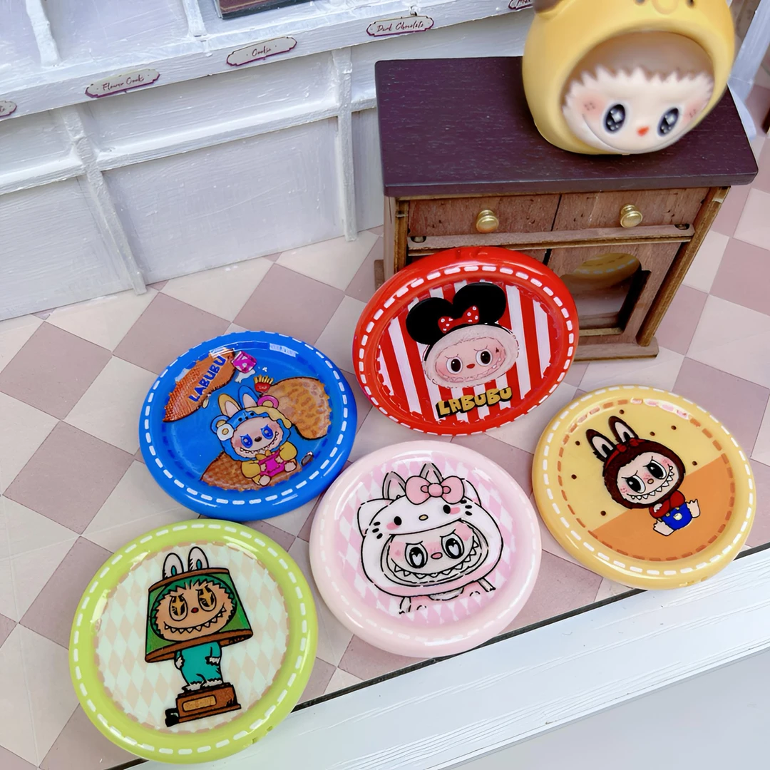 【71定制】拉布家族5色圆盘 diy树脂配件 仿真摆件