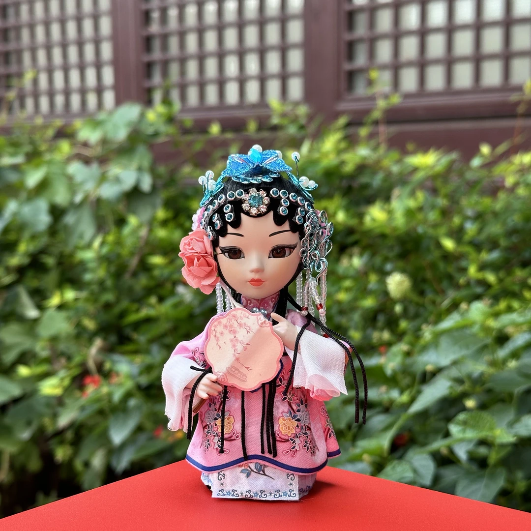 南京夫子庙秦淮礼物昆曲娃娃、绢人