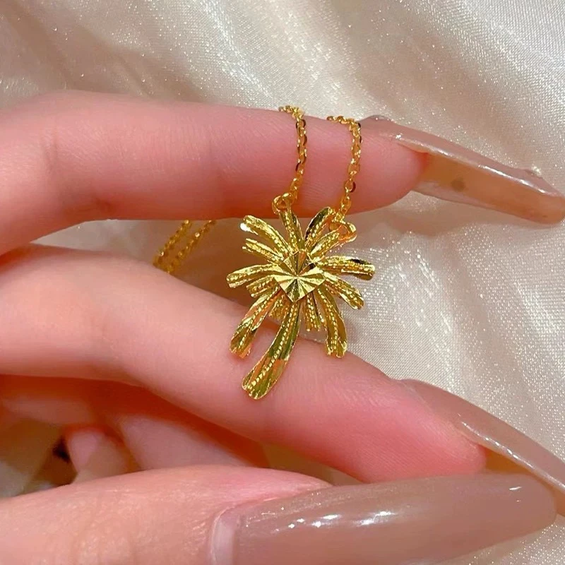 坠链均足银 足银项链   【璀璨浪漫炫彩花花项链1144】