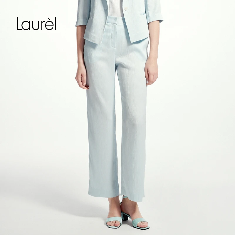 【晨粉专享】Laurel通勤窄版直筒西裤女L361K01600
