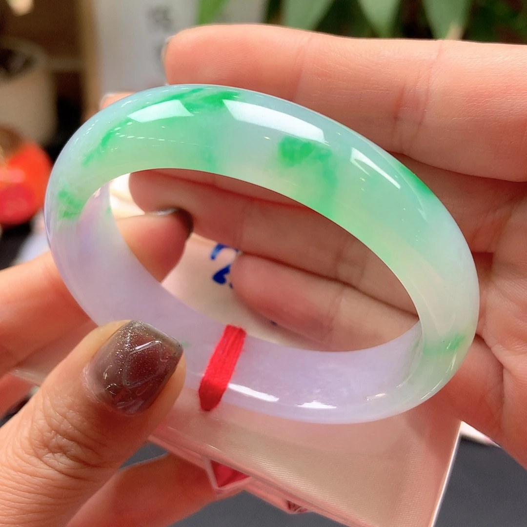 翡翠未镶嵌手镯54号51贵妃