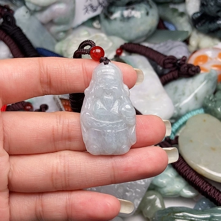 未镶嵌挂件翡翠财神