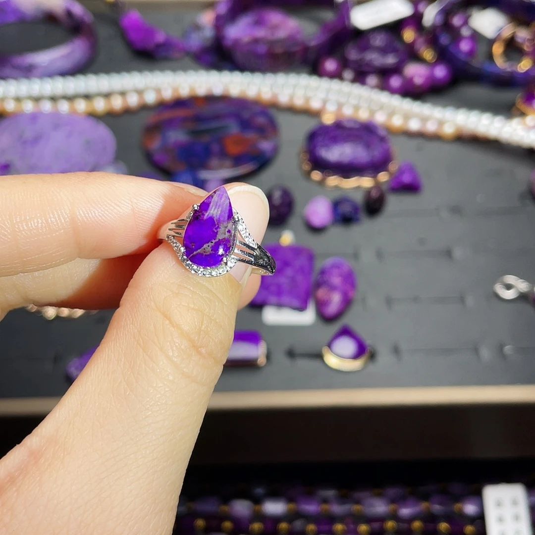 苏纪石（舒俱来）戒指银S925镶嵌