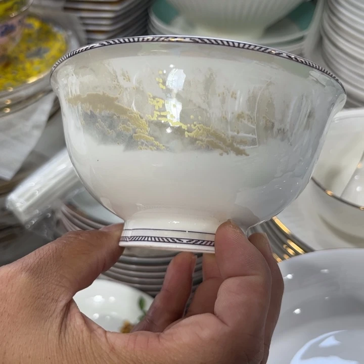瓷片海岸五寸碗微瑕六个