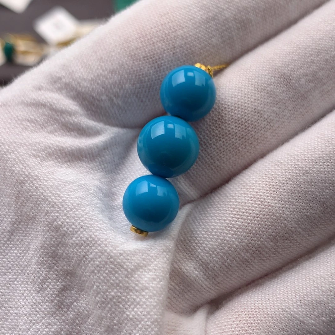 绿松石18K金镶嵌发饰