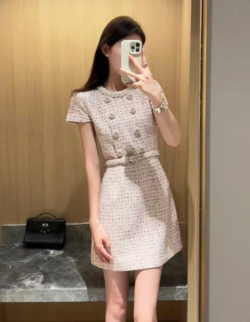 【南油高定轻奢二号店】2025夏季小香风连衣裙2