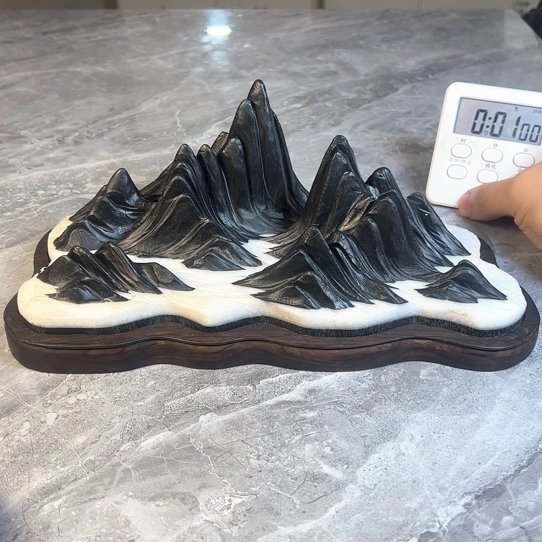 透***人灵璧奇石观赏石摆件